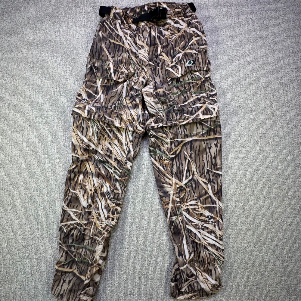 Vintage Mossy Oak Shadow Grass Zip Off Cargo Pants Nylon Mens Small 0404